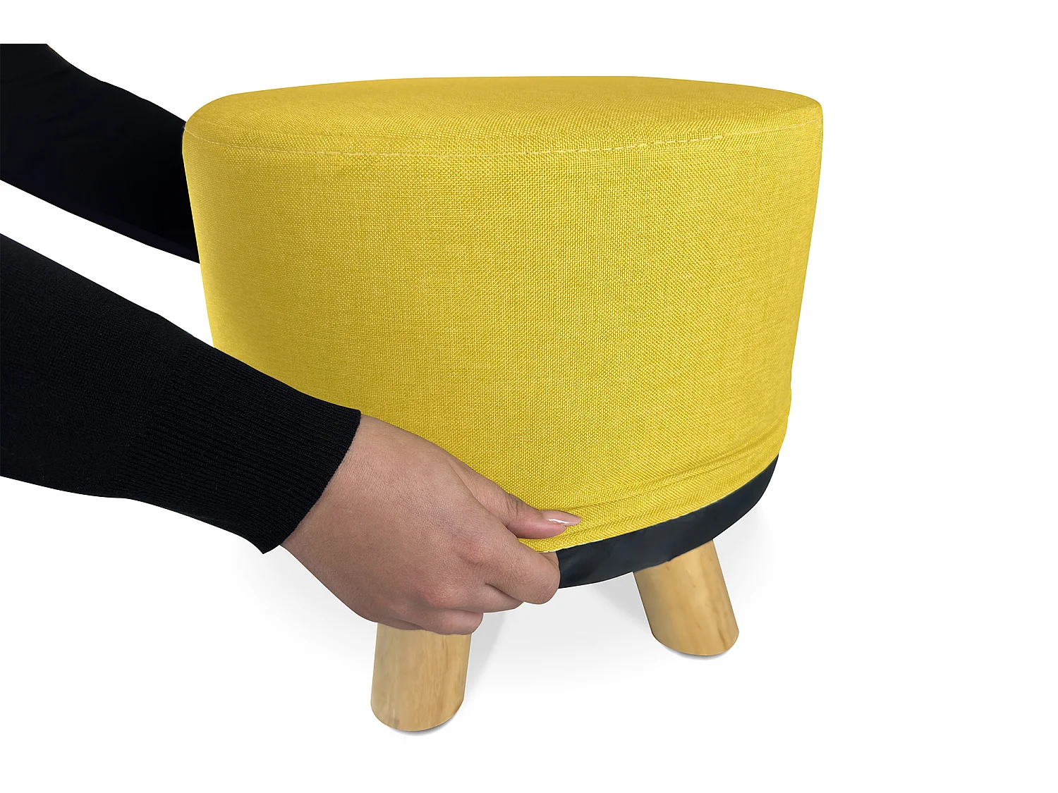 Pouf divano, pouf poggiapiedi giallo – Nemo