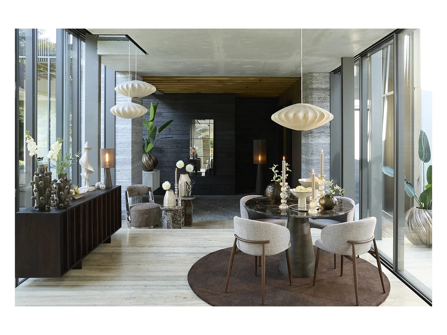 Tapis ARCOLA - Ø220x0,5cm - Marron