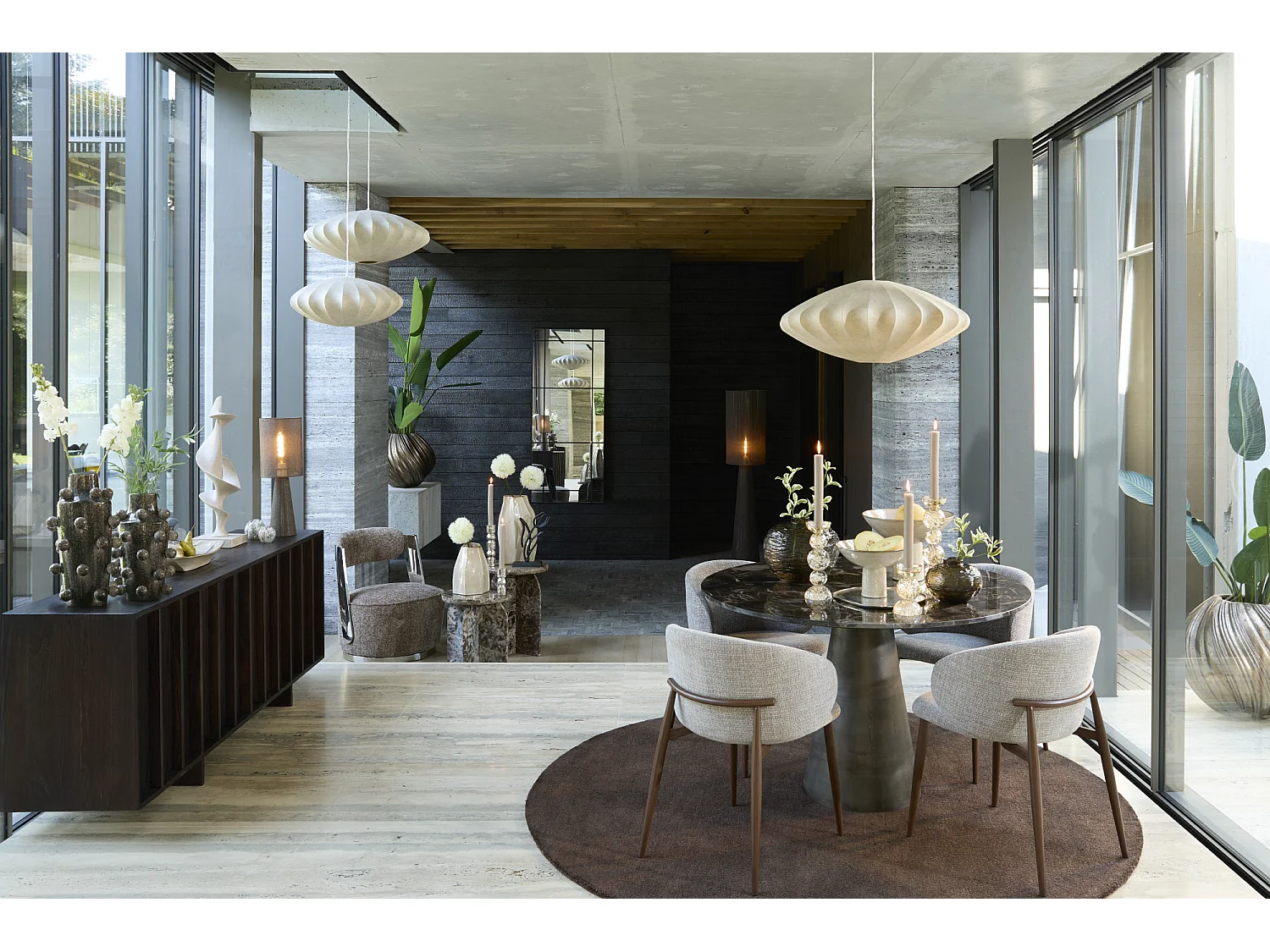 Tapis ARCOLA - Ø220x0,5cm - Marron