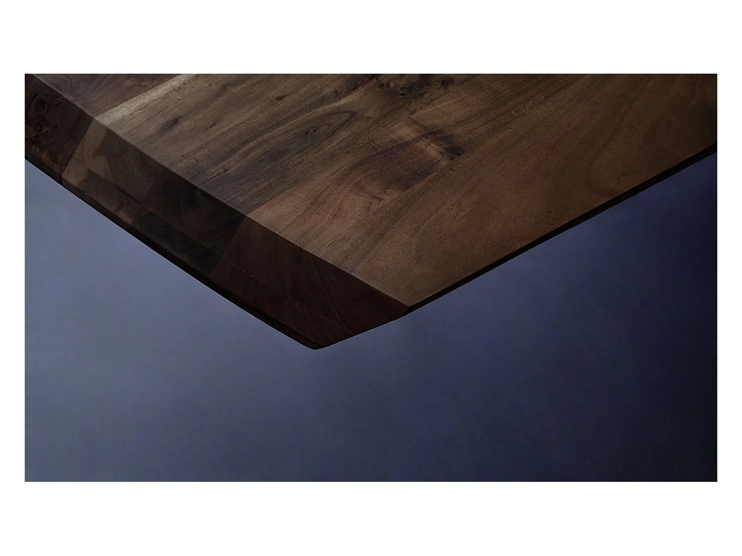 Table de salle à manger rectangulaire en bois d'acacia coloris noyer, pieds croisés en métal peint anthracite - longueur 200 x hauteur 77 x profondeur 100 cm