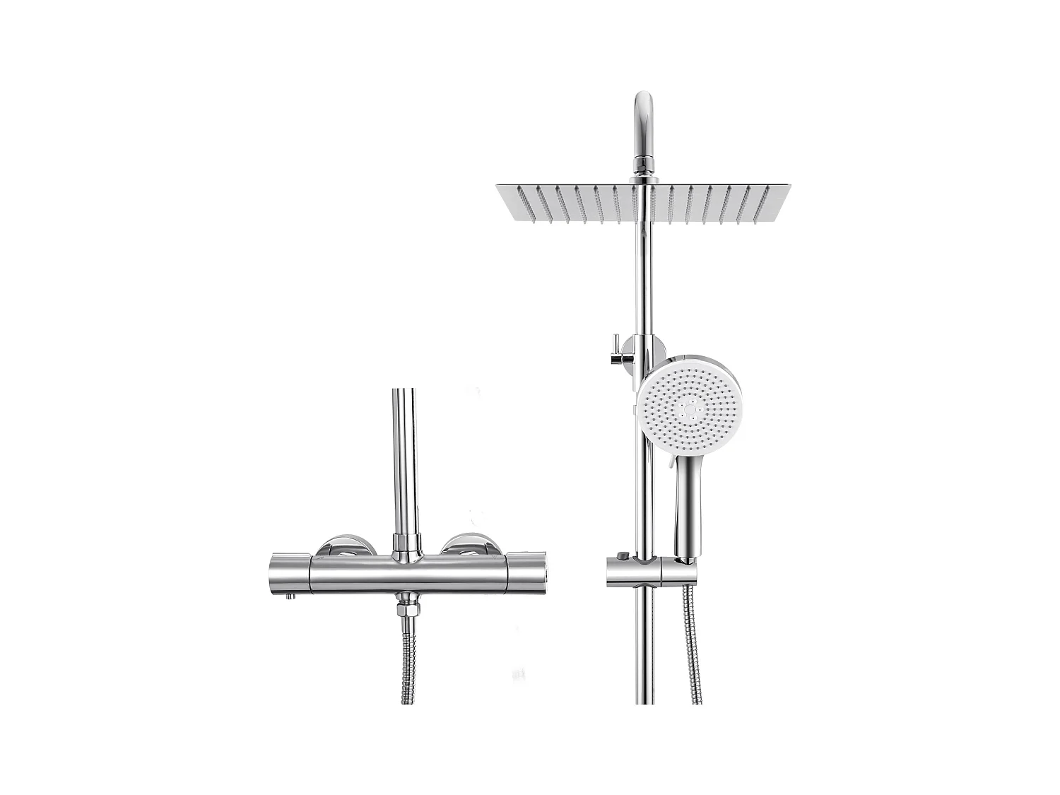 SOFETIY MAX Colonne de Douche Thermostatique,  Ensemble de Douche avec Mitigeur, 5 Fonctions Ensemble de Douche
