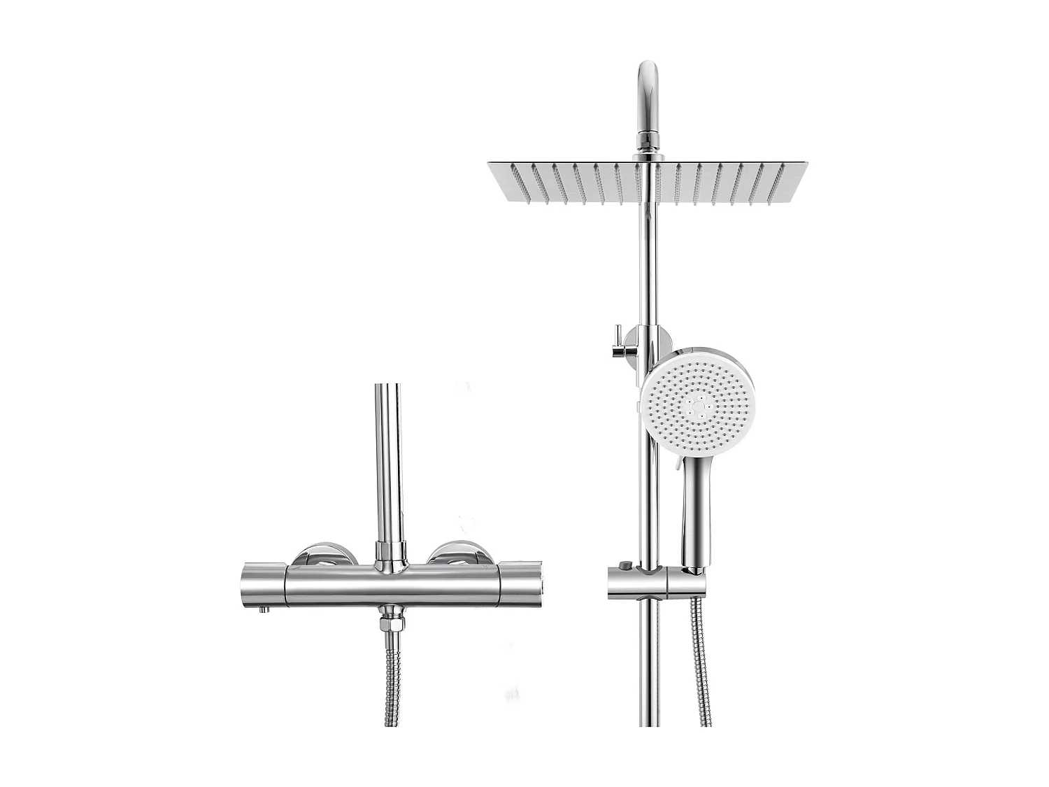 SOFETIY MAX Colonne de Douche Thermostatique,  Ensemble de Douche avec Mitigeur, 5 Fonctions Ensemble de Douche