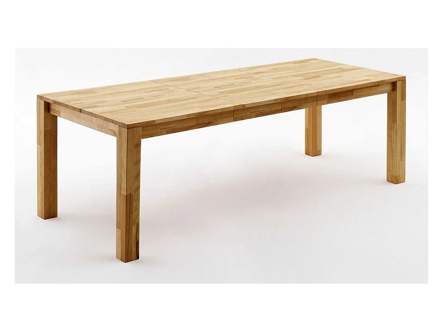 Table de salle à manger rectangulaire extensible en bois hêtre massif huilé coloris naturel - longueur 140-220 x hauteur 77 x profondeur 80 cm