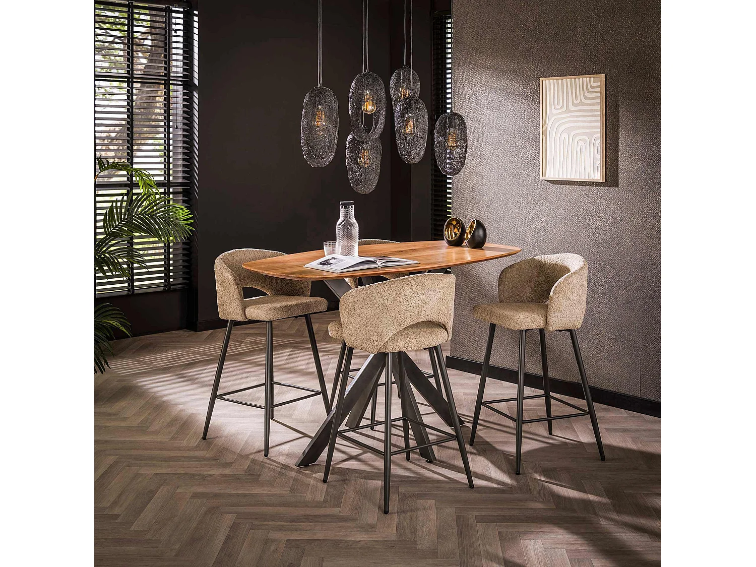 Bartafel Arhus 140cm - Massief Acacia Naturel