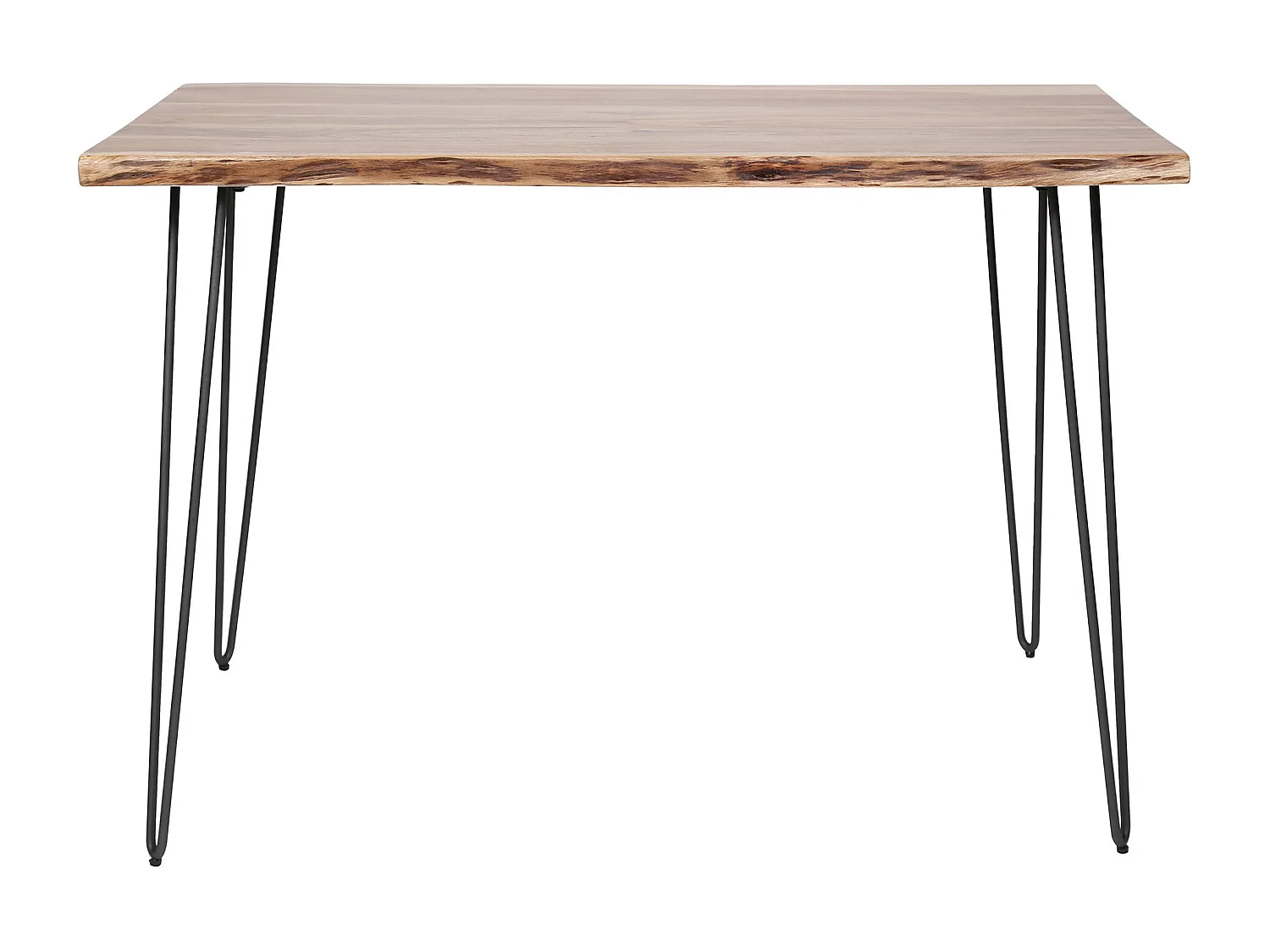 Table de bar Edge - Bois d'acacia massif - Industriel - 130x70x92