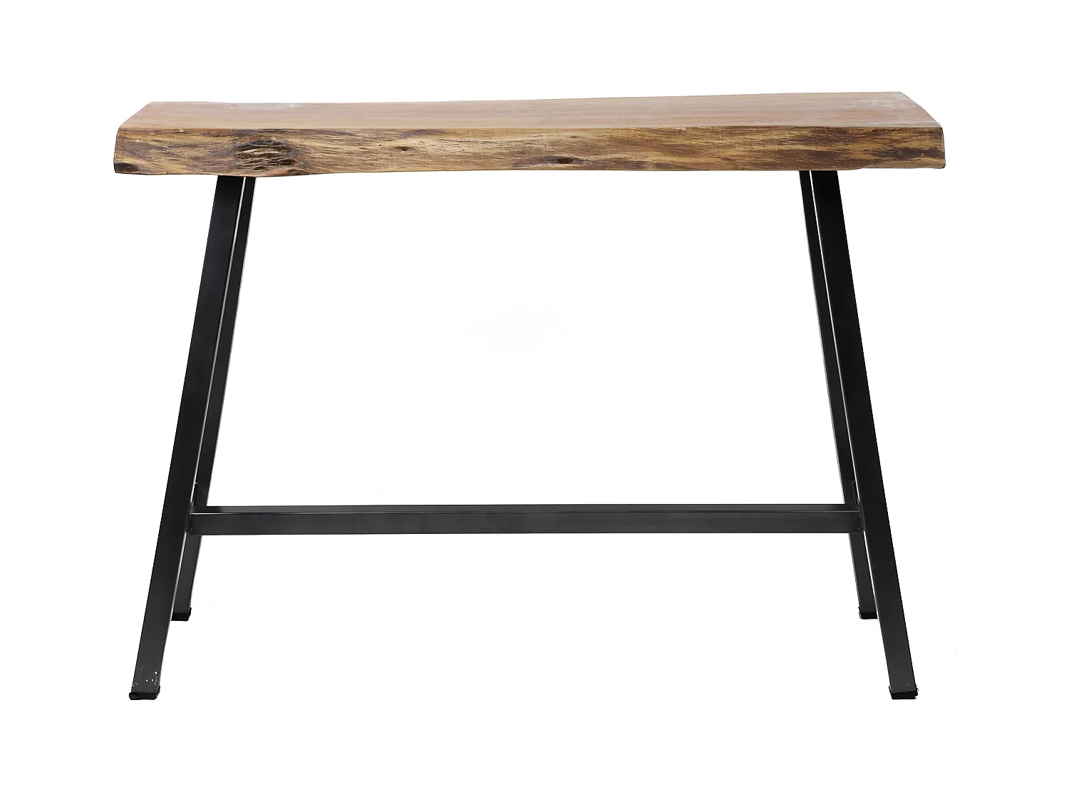 Table de bar Live Edge - 125 cm de large - 4 personnes - bois - marron