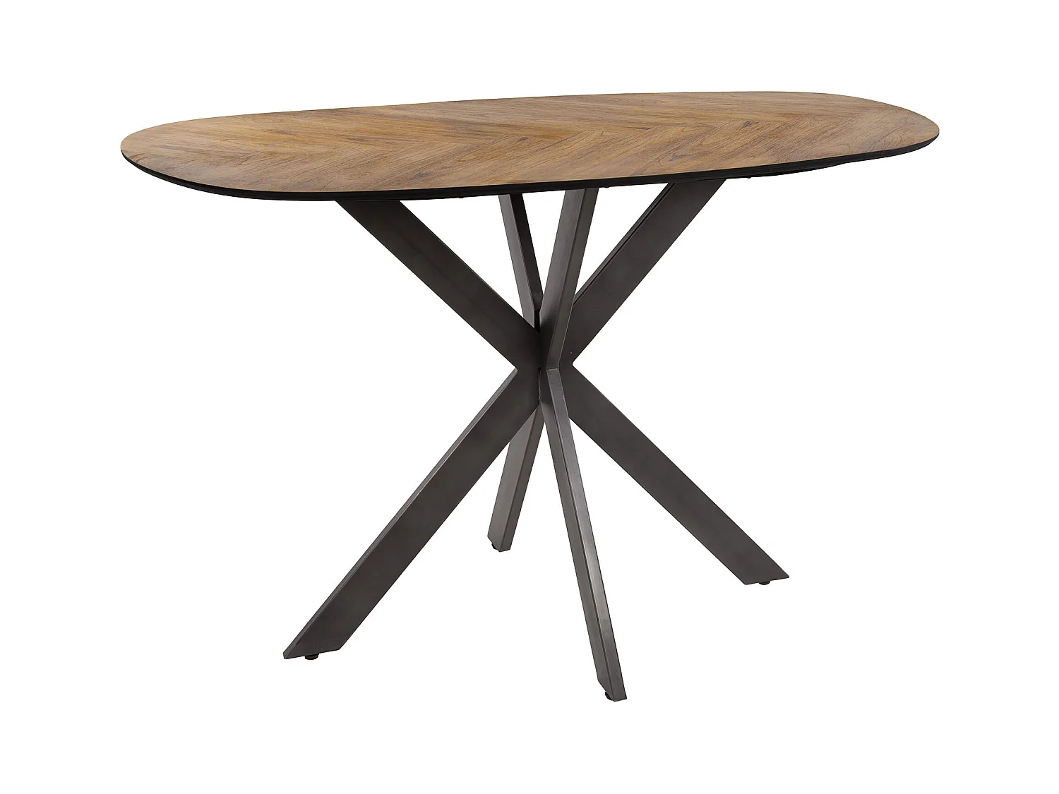 Table de bar 140 Organic - Placage en teck recyclé