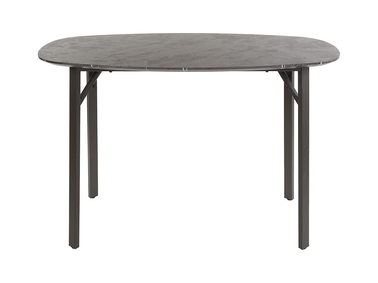 Table de bar ovale danoise - 3D noir marron