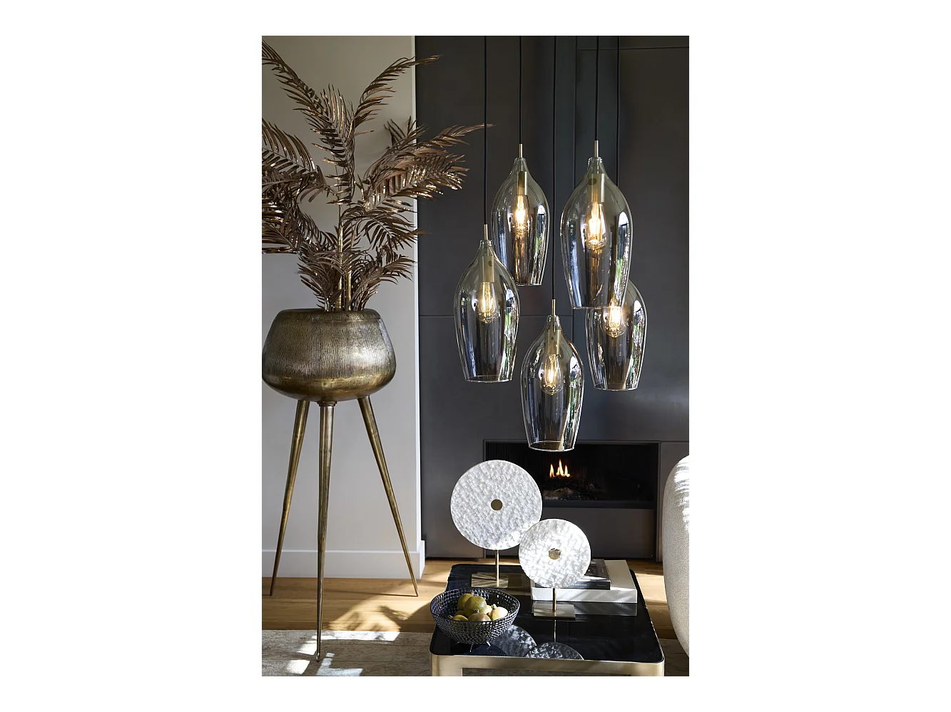 Planta artificial PALM - 135x145x135cm - Bronce