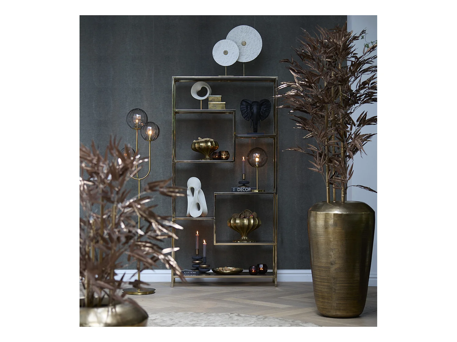 Plante artificielle BAMBOU - 120x70x120cm - Bronze