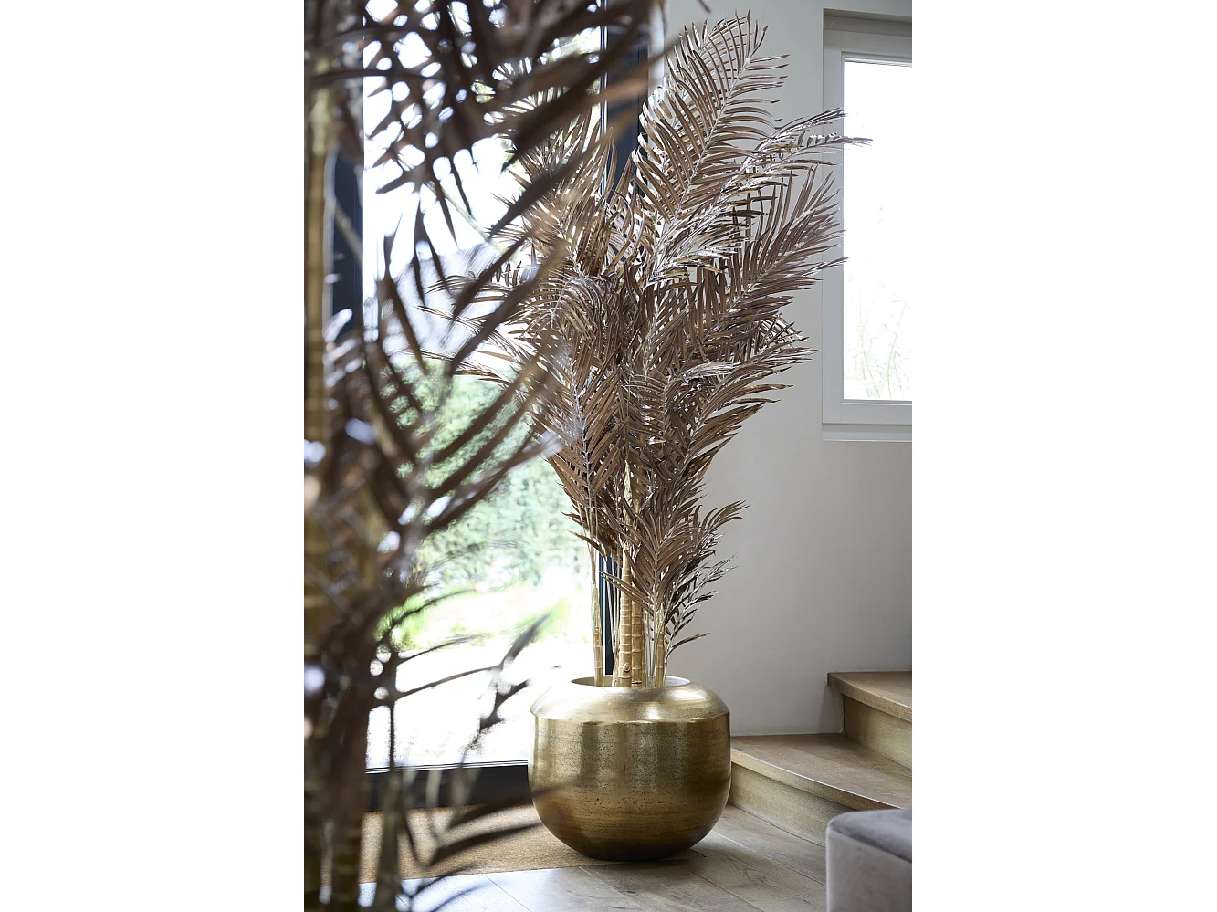 Kunstplant PALM - 198x160x198cm - Brons