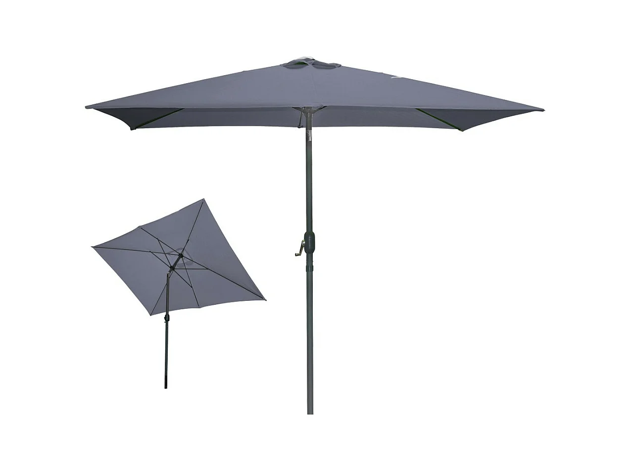 El imprescindible verano: Parasol inclinable gris antracita + funda anti-UV + base de cemento 25Kg