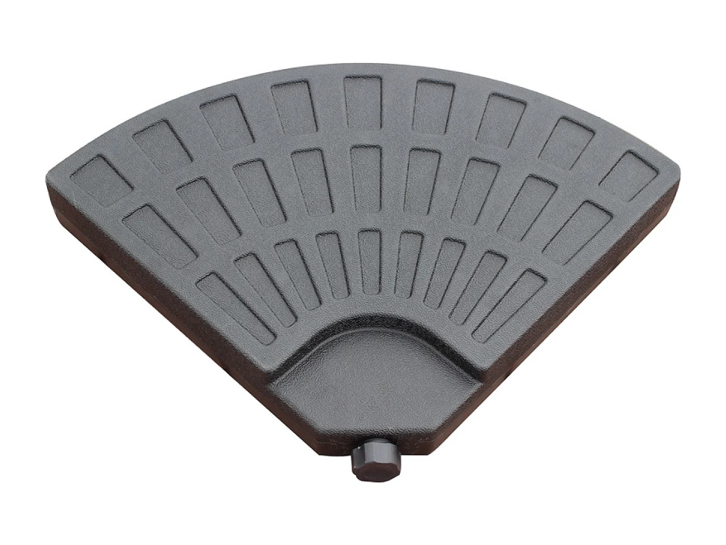 Ensemble parasol terracotta 3x4m et 4 dalles à lester CESARE