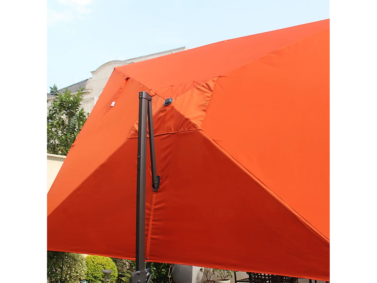 Guarda-sol CESARE Terracota 3x4m com Peso de Base - Alumínio Antracite