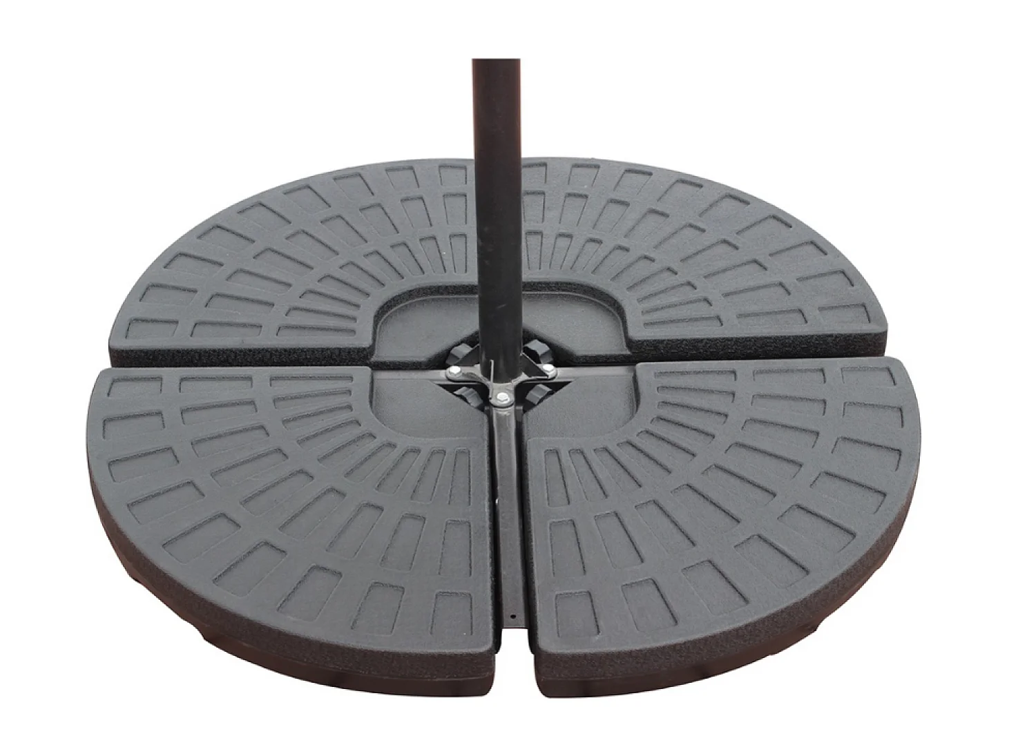 Guarda-sol CESARE Cinza 3x4m com Pés de Lastro