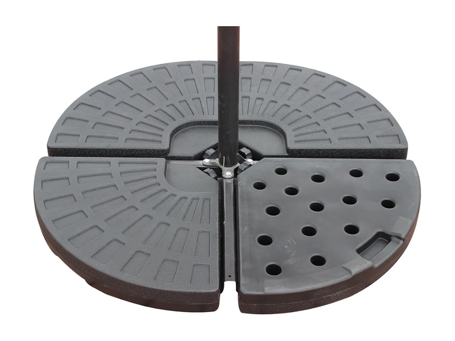 Guarda-sol CESARE Cinza 3x4m com Pés de Lastro