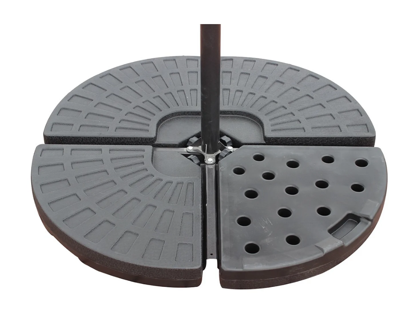 Guarda-sol CESARE Cinza 3x4m com Pés de Lastro