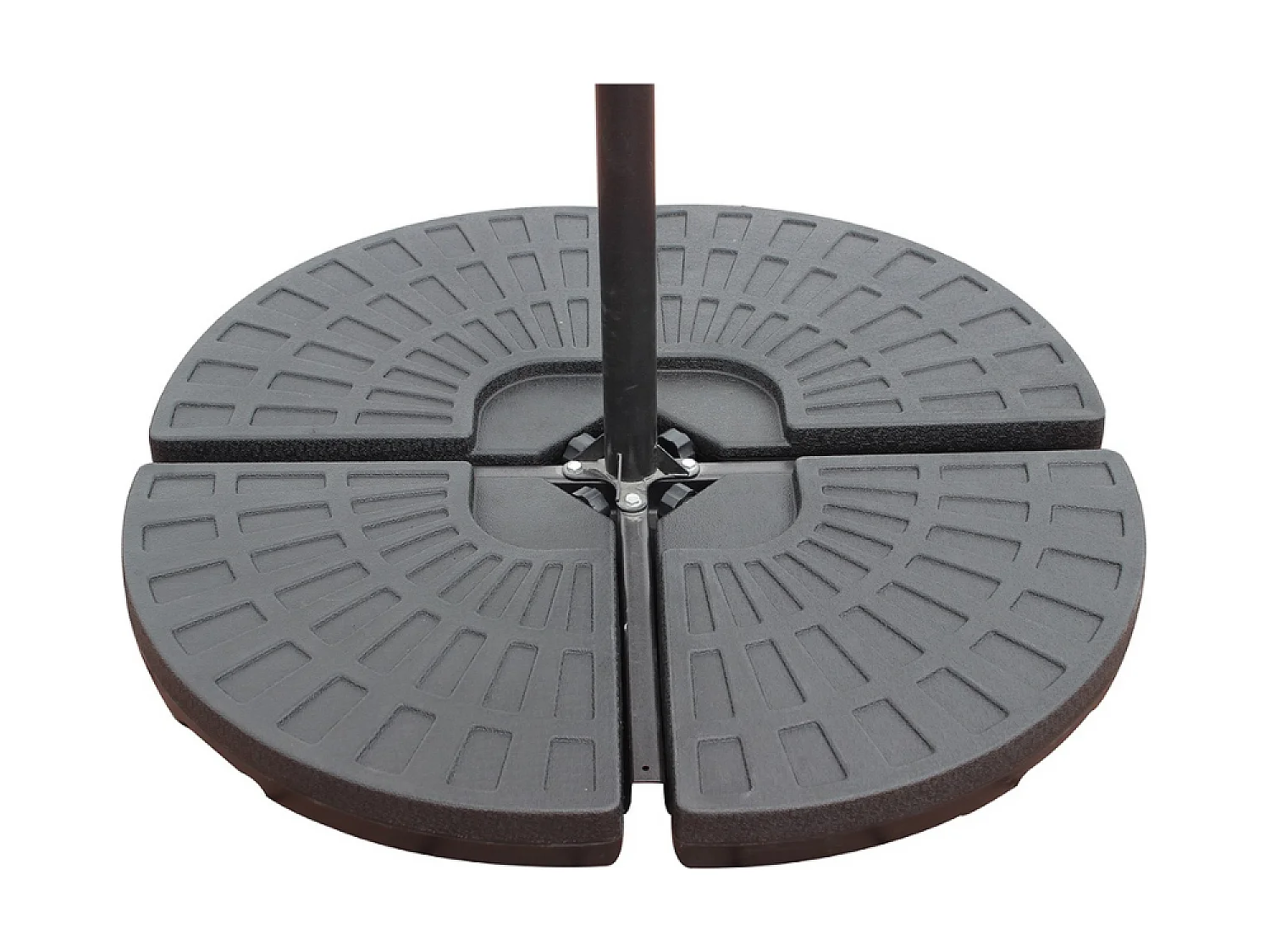 Ensemble parasol écru 3x3m et 4 dalles à lester PALATINO