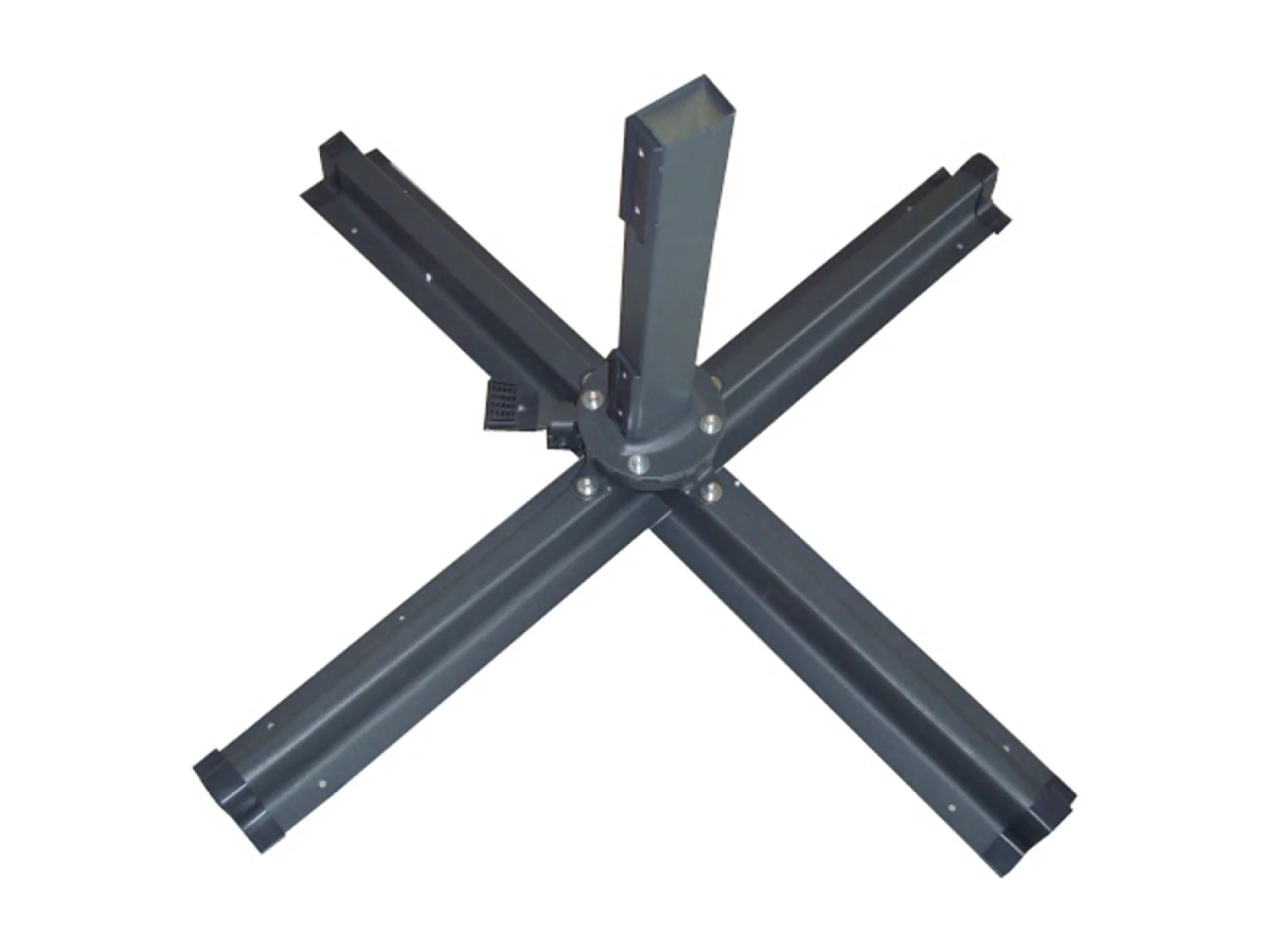 Verrijdbare parasol PALATINO ecru 3x3m met 4 tegels voor contragewicht