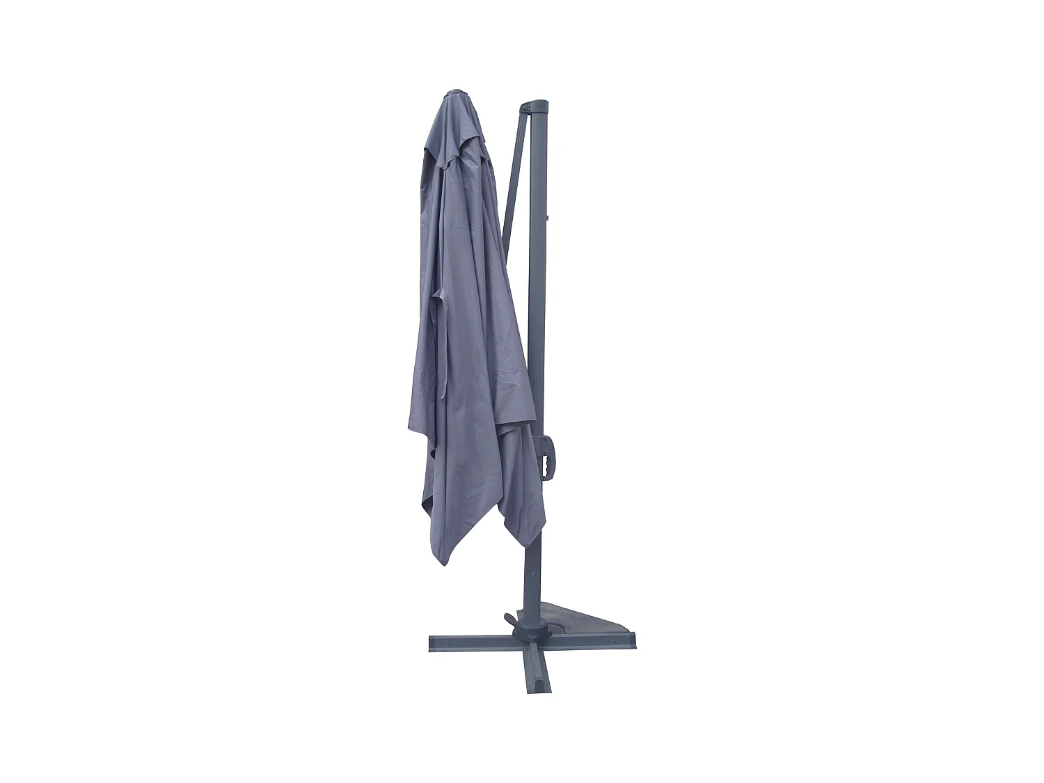 Ensemble parasol gris 3x3m et 4 dalles à lester PALATINO