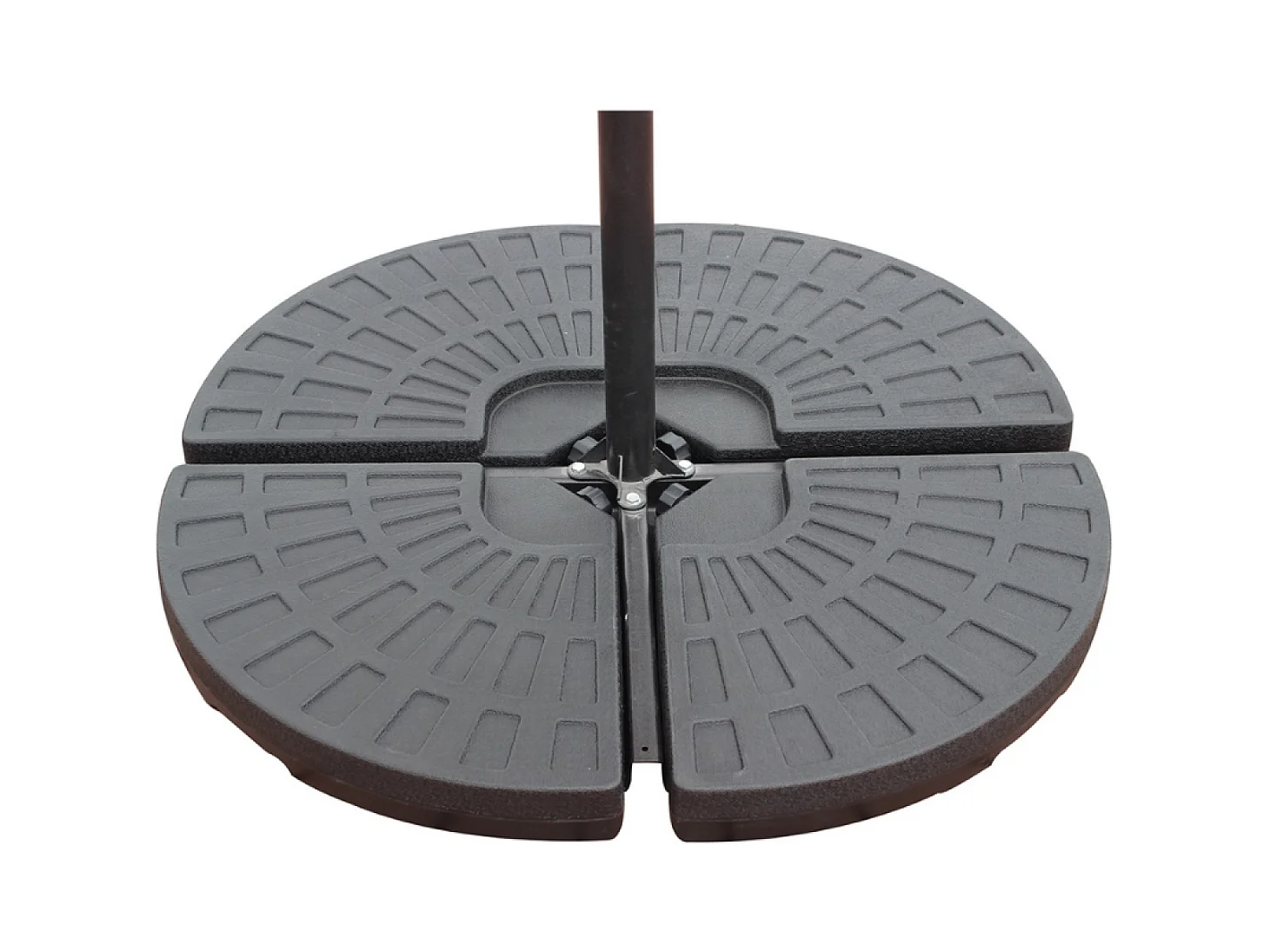 Ensemble parasol gris 3x3m et 4 dalles à lester PALATINO