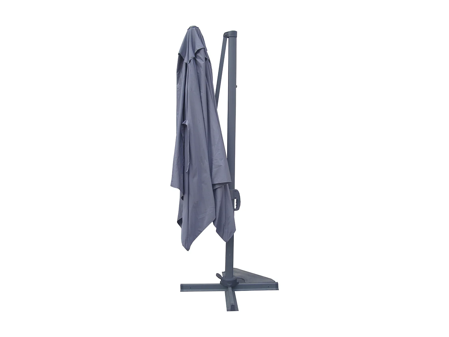 Ensemble parasol gris 3x3m et 4 dalles à lester PALATINO