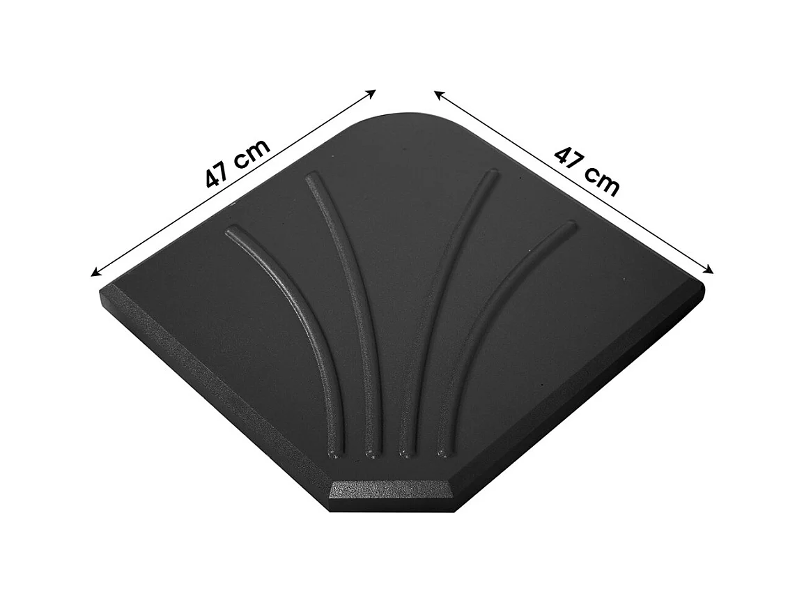 Base de concreto 20 kg para guarda-sol lateral na cor preta