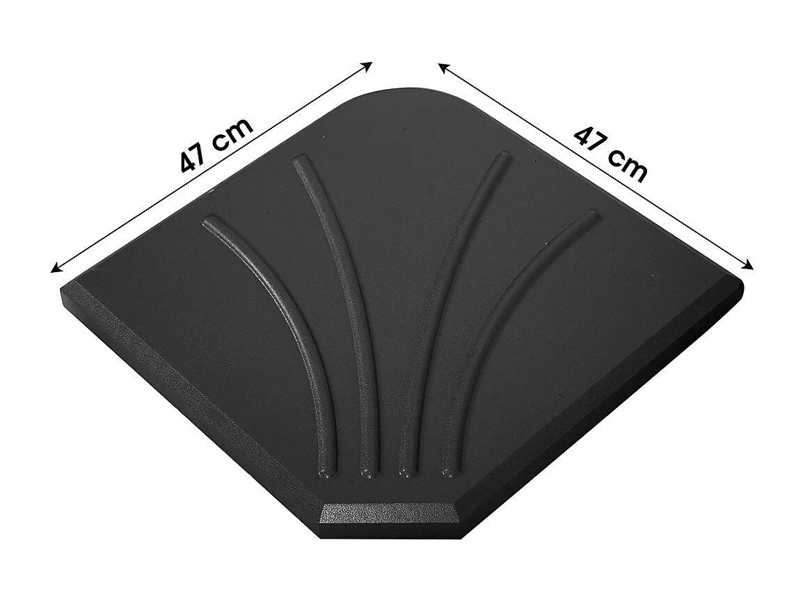 Dalle béton 20 kg pour parasol déporté coloris noir
