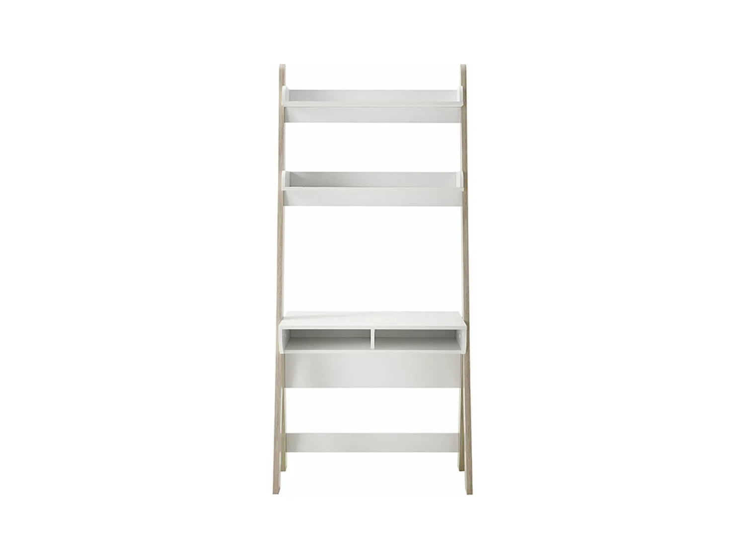 Table de bureau en bois coloris blanc ,chêne san remo - Longueur 80 x Hauteur 40 x Profondeur 80 cm