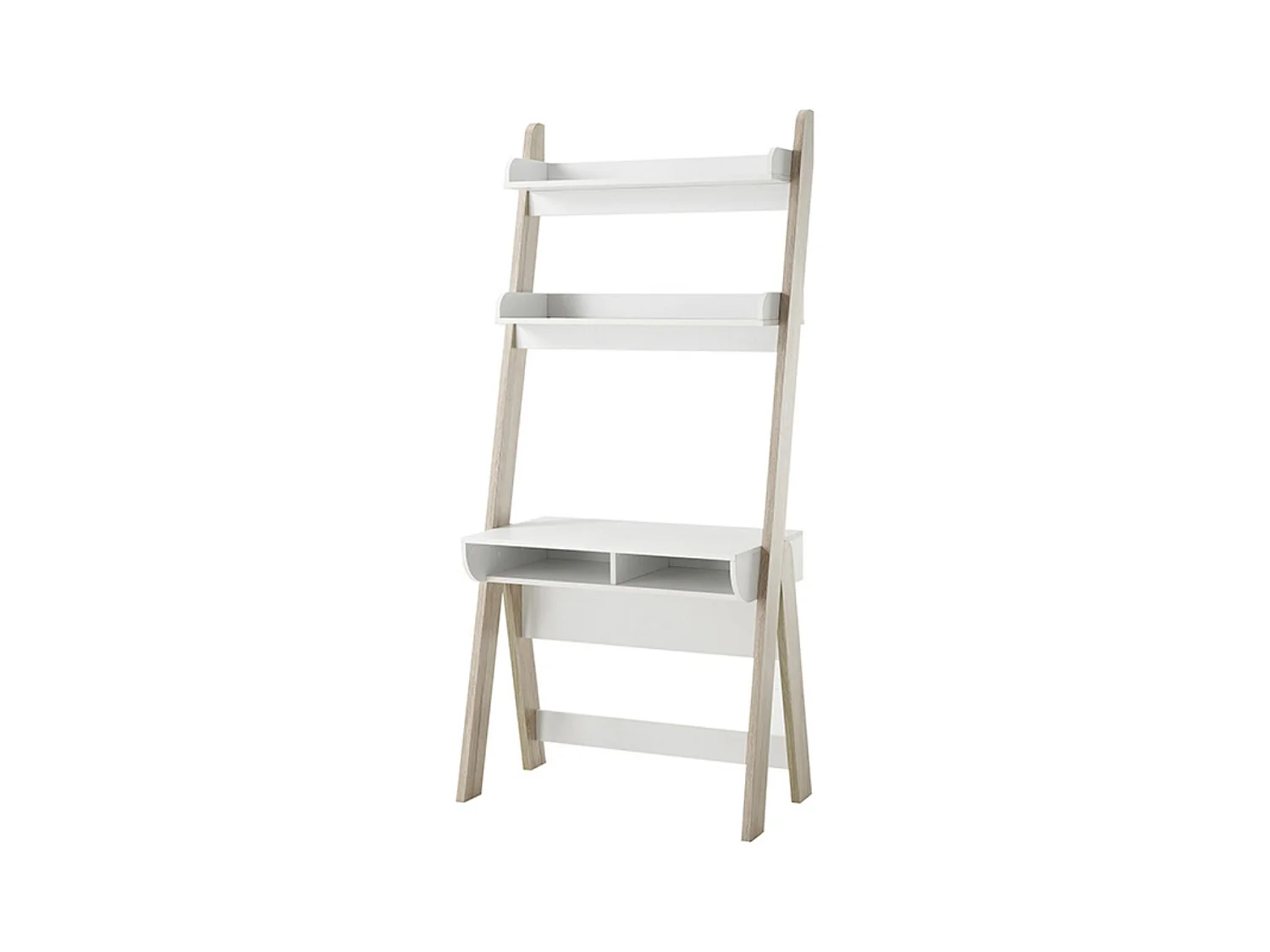 Table de bureau en bois coloris blanc ,chêne san remo - Longueur 80 x Hauteur 40 x Profondeur 80 cm