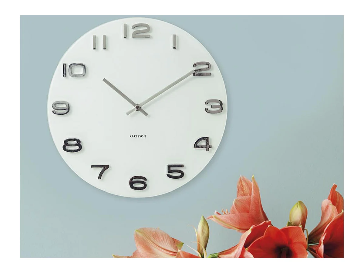 Reloj de pared Vintage Redondo - Blanco - Ø35cm