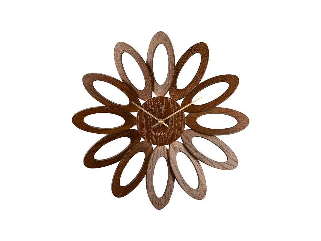 Wanduhr Fiore - Dunkles Holz - Ø40cm