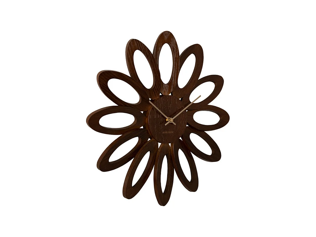 Wanduhr Fiore - Dunkles Holz - Ø40cm