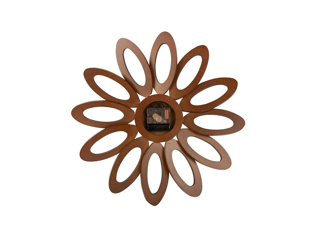 Wanduhr Fiore - Dunkles Holz - Ø40cm