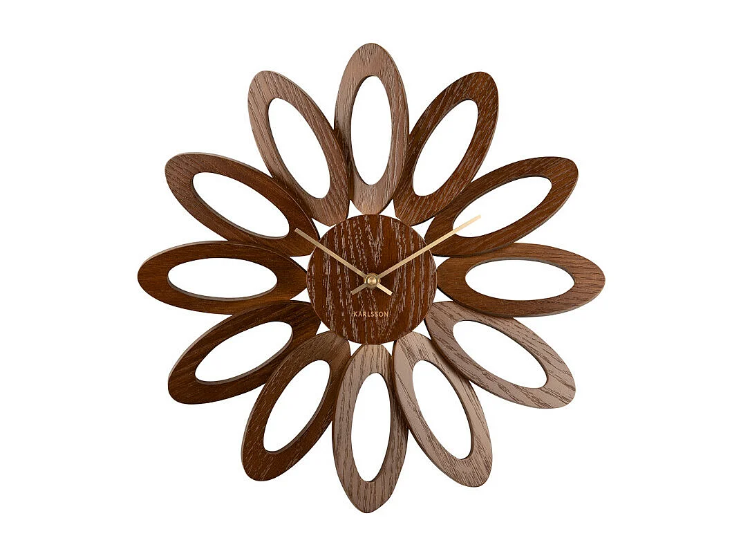 Horloge murale Fleur en bois - Karlsson