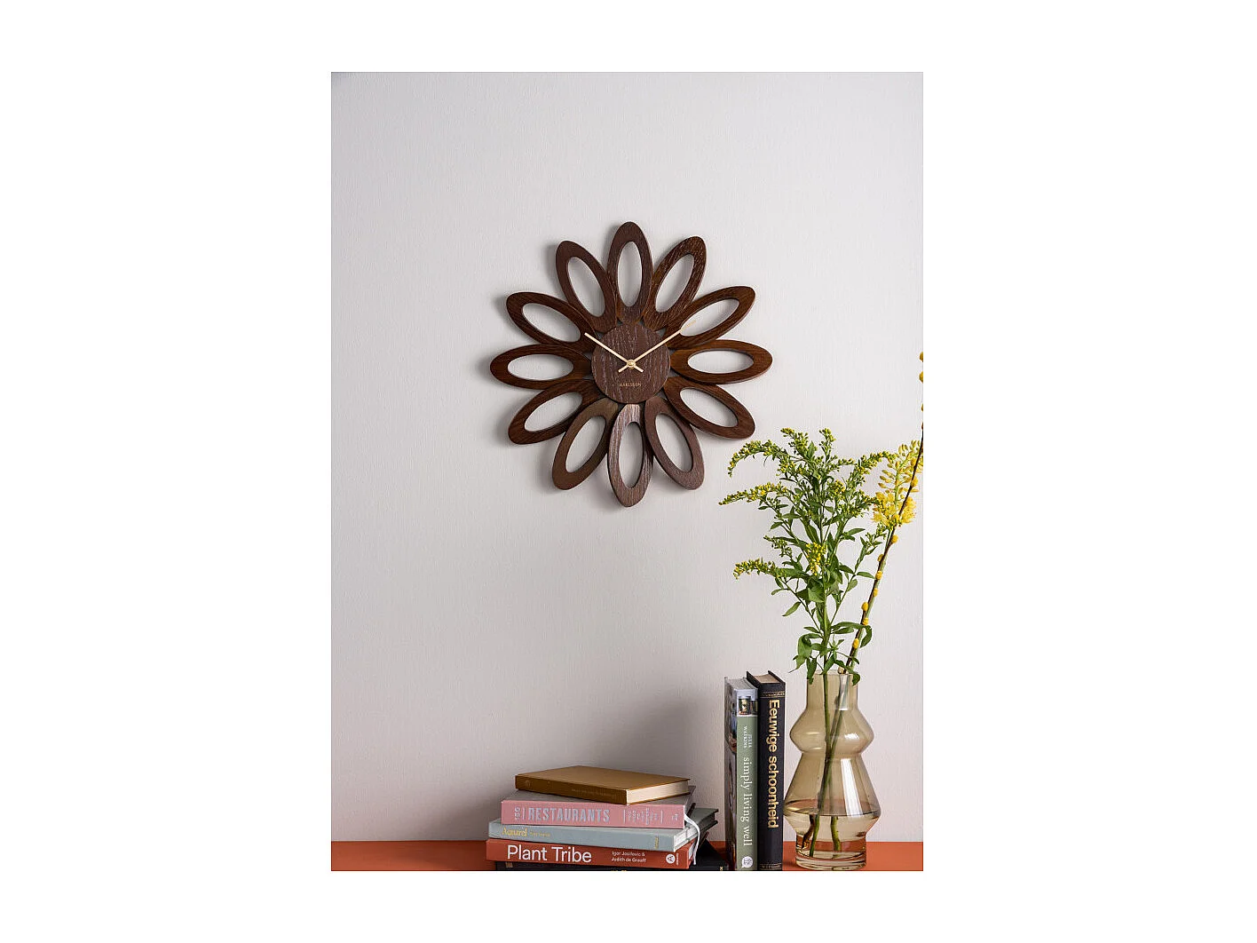 Horloge murale Fleur en bois - Karlsson