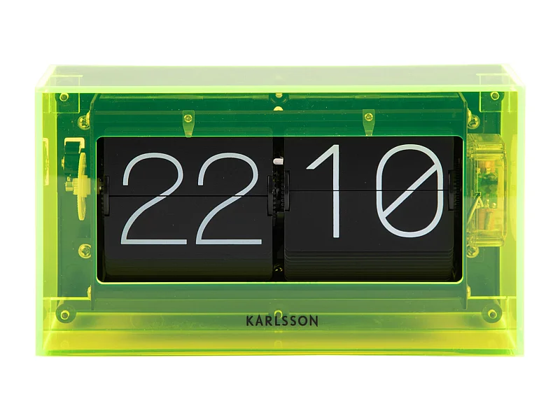 Horloge à poser Boxed Flip H11,7cm Jaune  Present Time