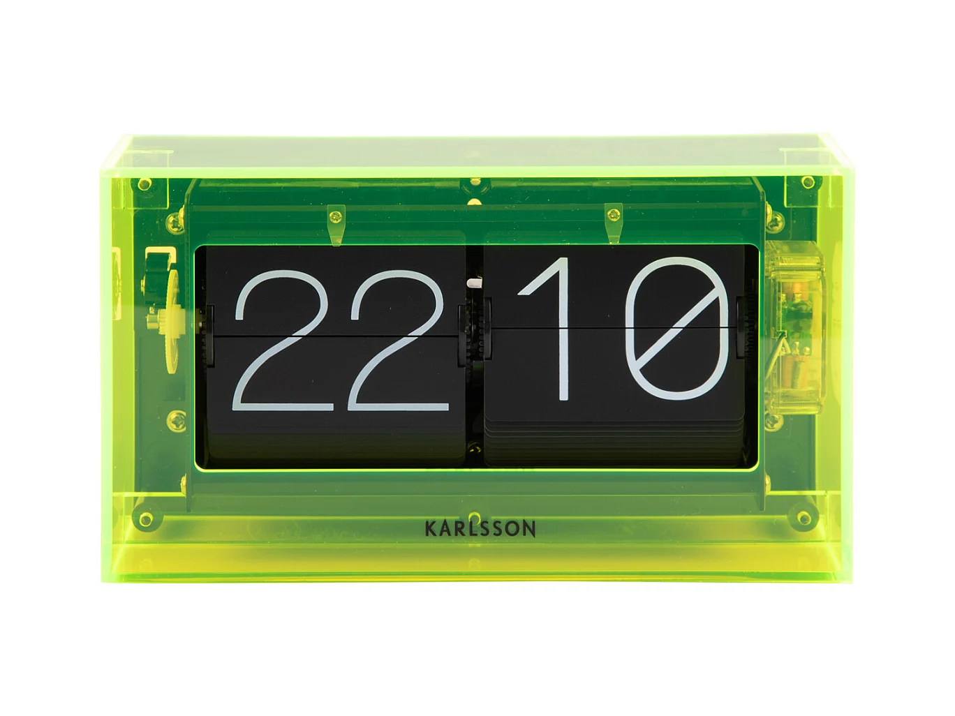 Horloge à poser Boxed Flip H11,7cm Jaune  Present Time