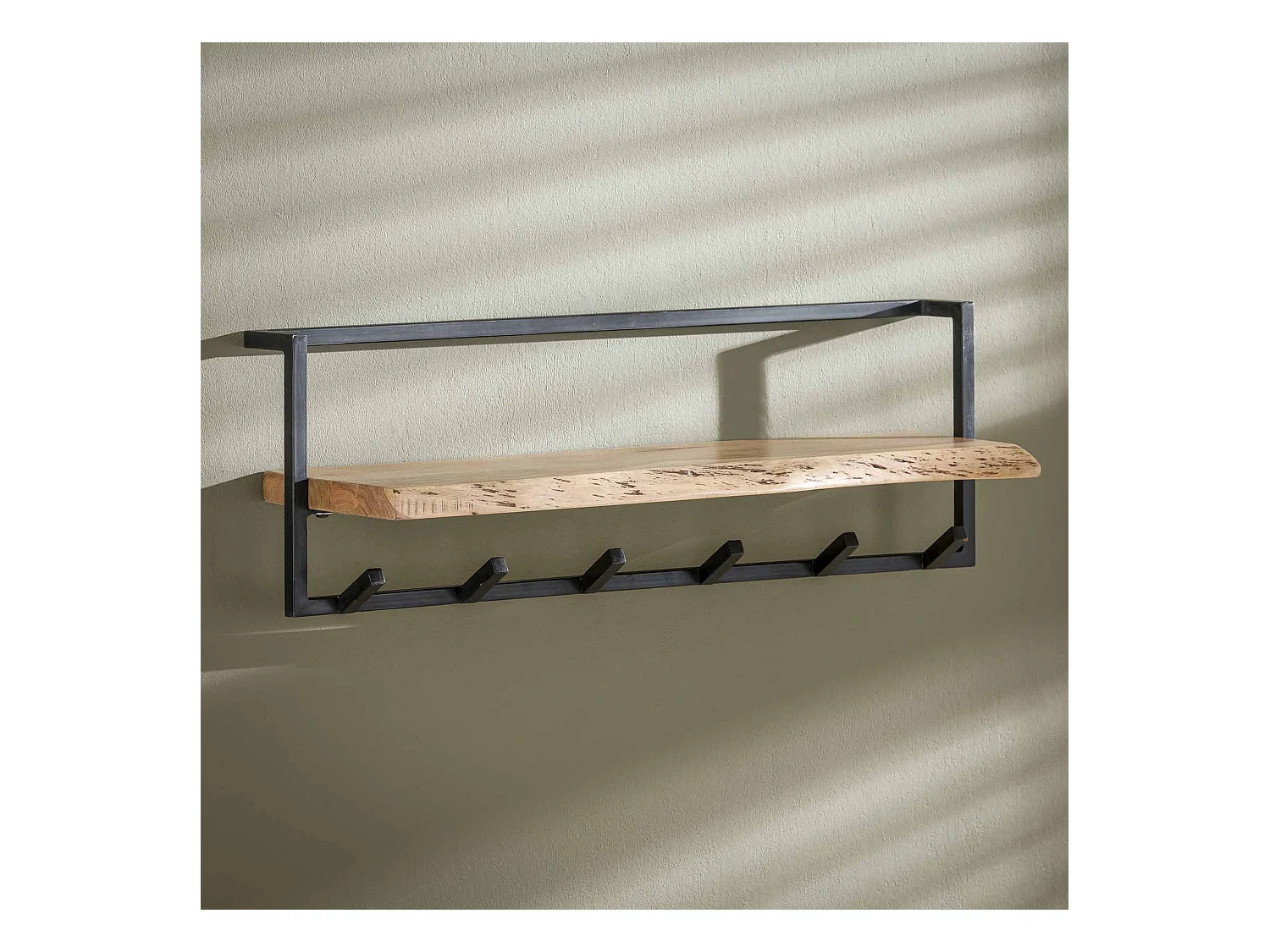 Edge Garderobenständer mit 6 Haken - Grau - Wandgarderobe