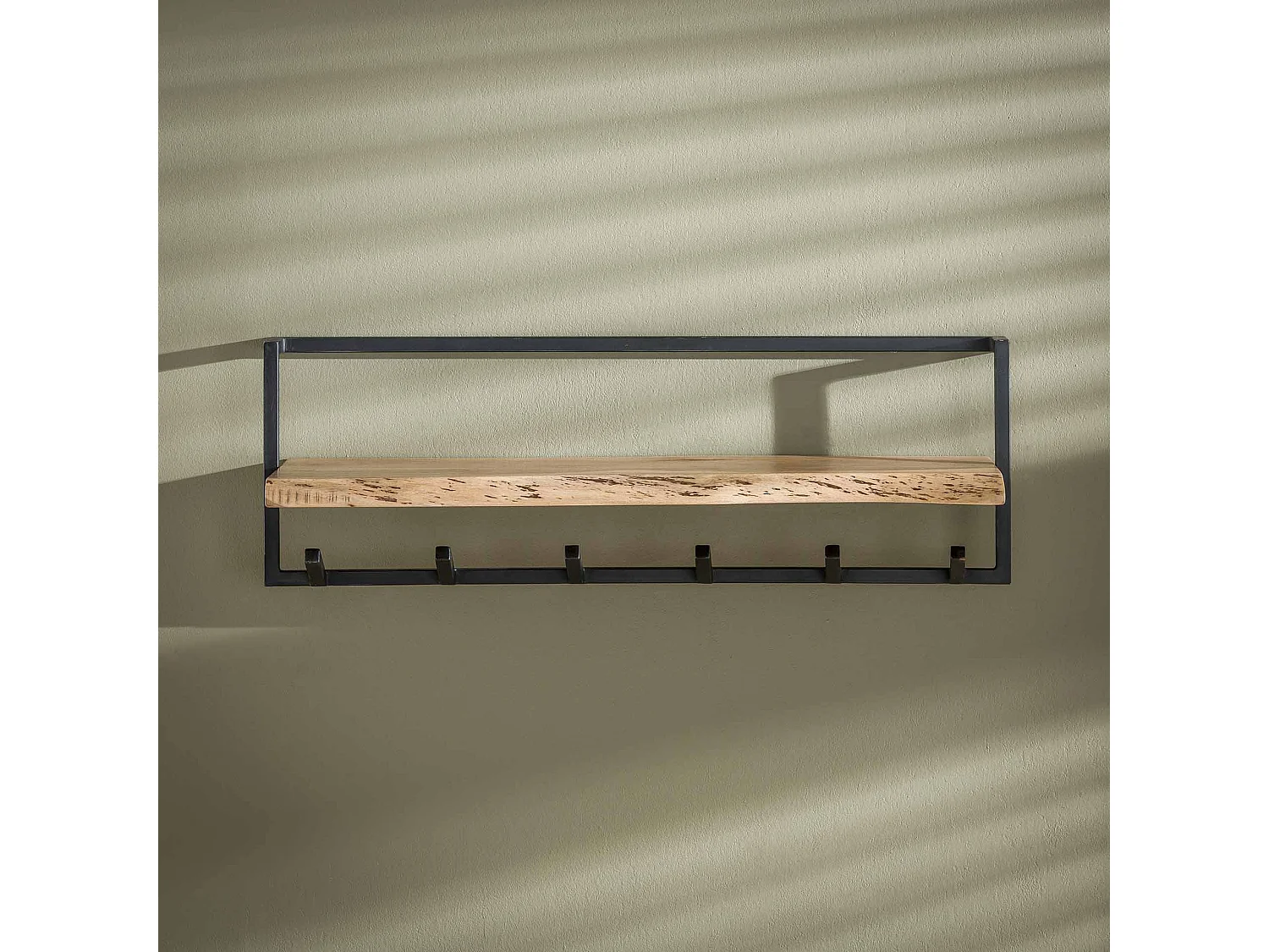 Edge Garderobenständer mit 6 Haken - Grau - Wandgarderobe