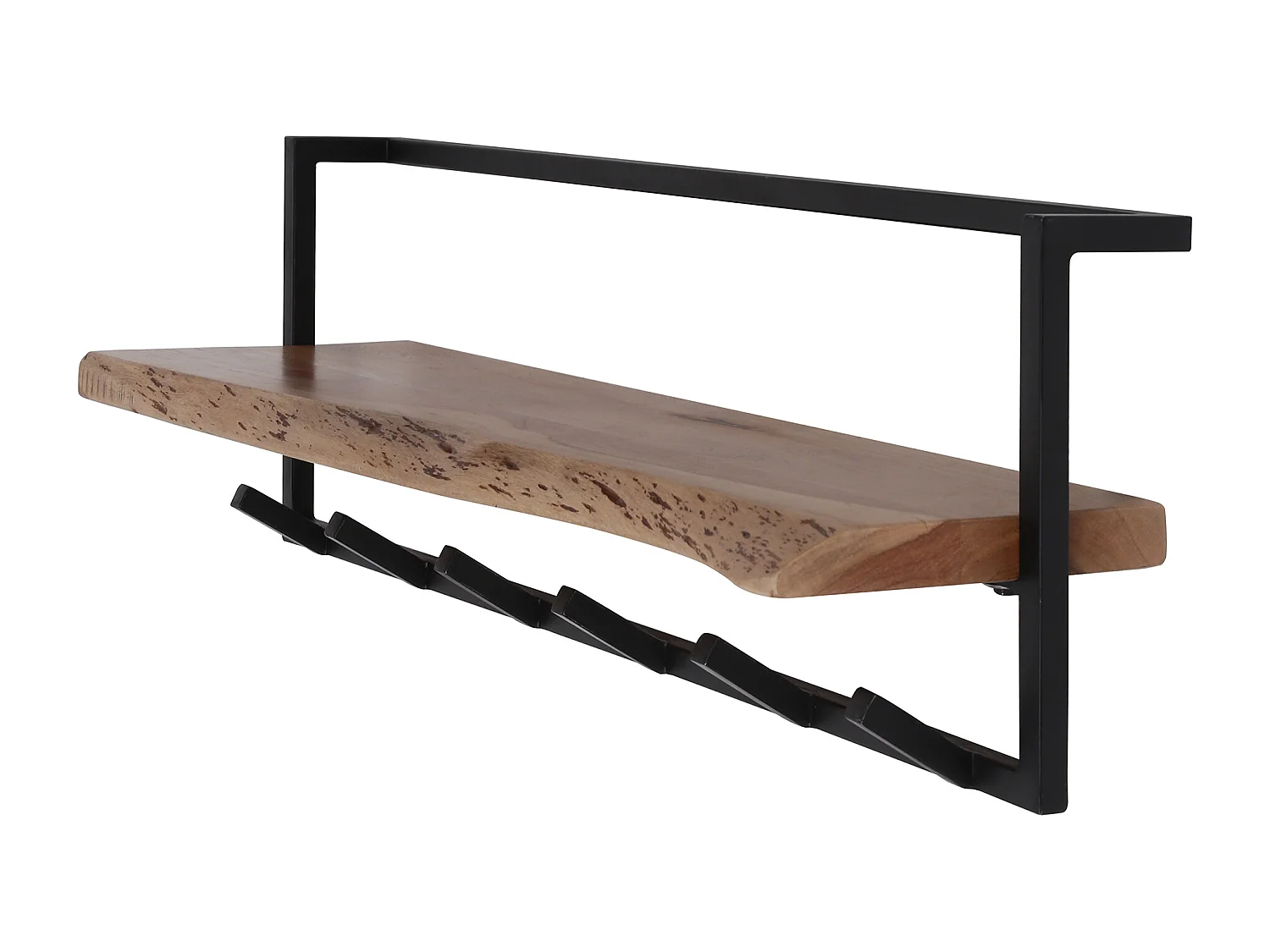 Edge Garderobenständer mit 6 Haken - Grau - Wandgarderobe