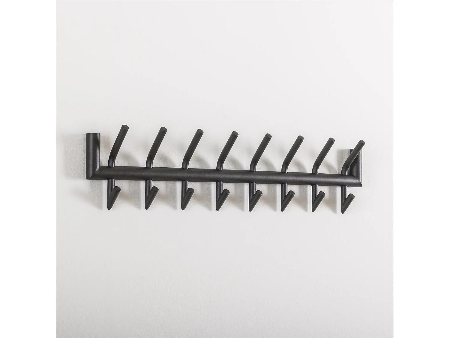 Porte-manteau industriel 16 crochets - Gris - Porte-manteau mural 78 cm de large - Montage rapide