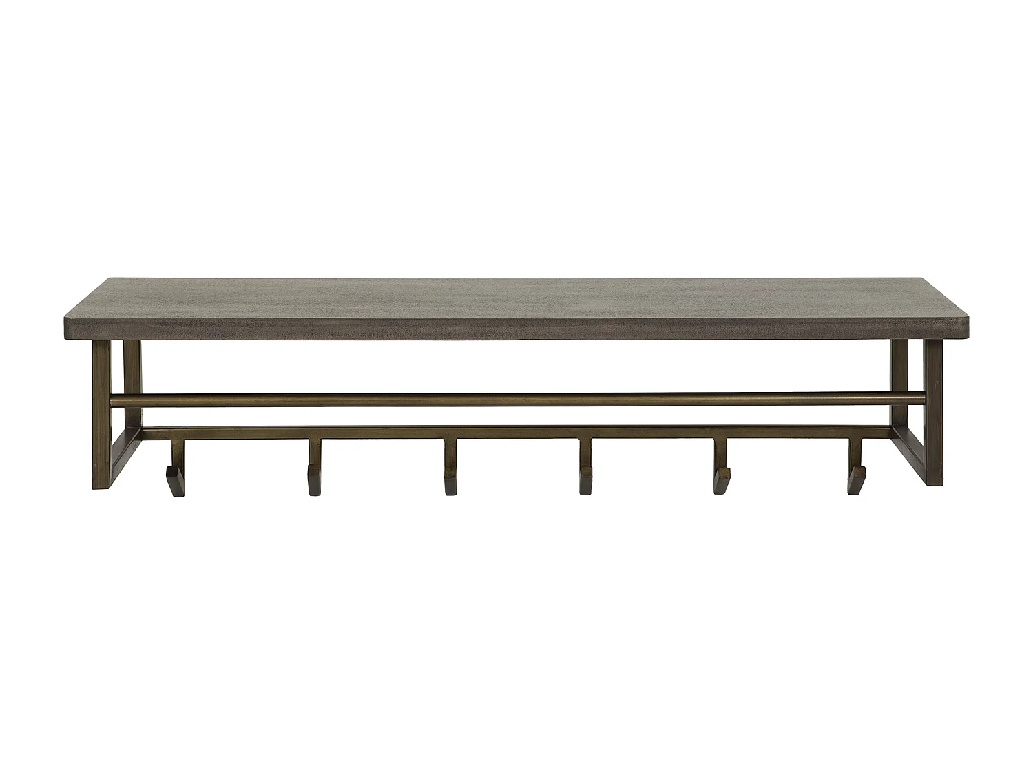 Porte-manteau Ferro 6 crochets Étagère à chapeaux - Bronze antique