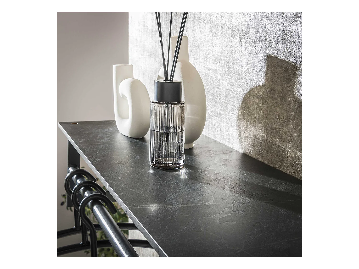 Kapstok Roede 12 Haaks - 3D Zwart Grijs