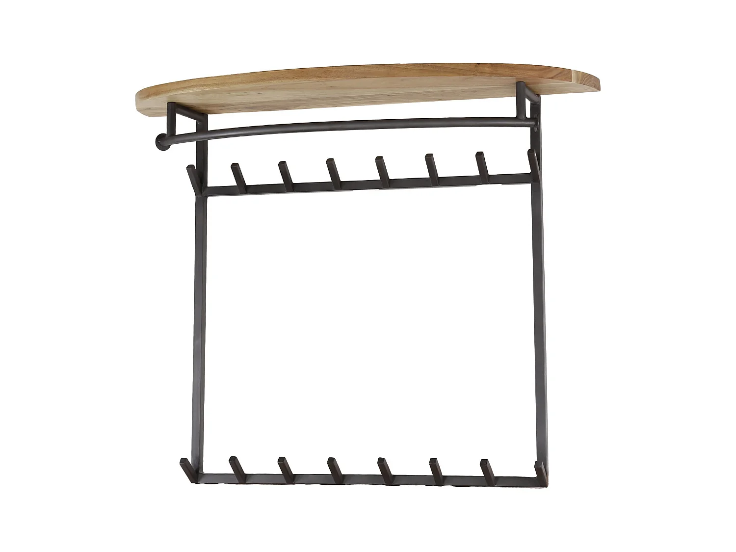 Garderobenständer rund 16 Haken Hutablage - Massive Akazie