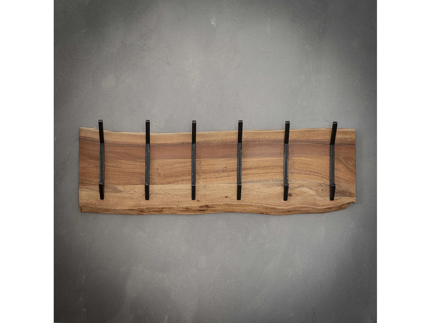 Porte-manteau mural Edge avec 12 crochets - Gris