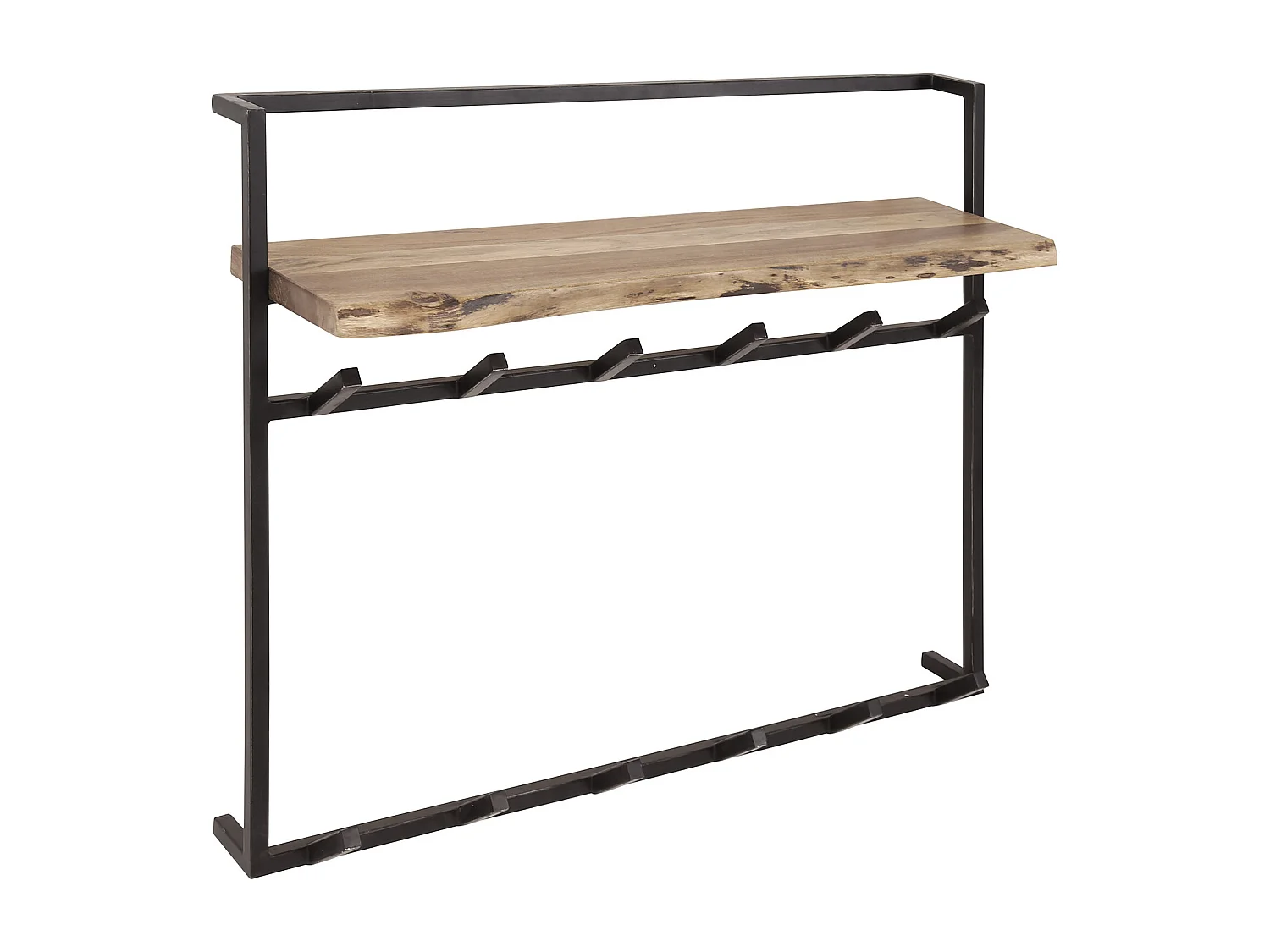 Porte-manteau Air Solid - 12 crochets - porte-chapeaux - bois d'acacia massif - 100x30x80