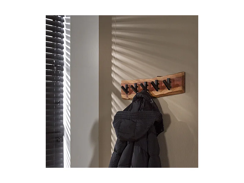 Kapstok Edge met 5 haken - Grijs - Wandkapstok