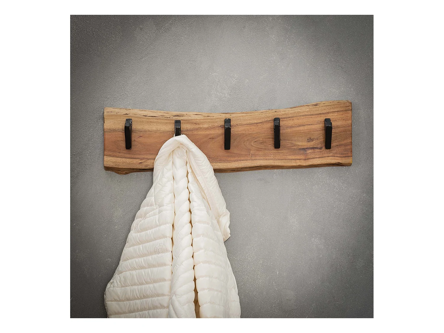 Kapstok Edge met 5 haken - Grijs - Wandkapstok