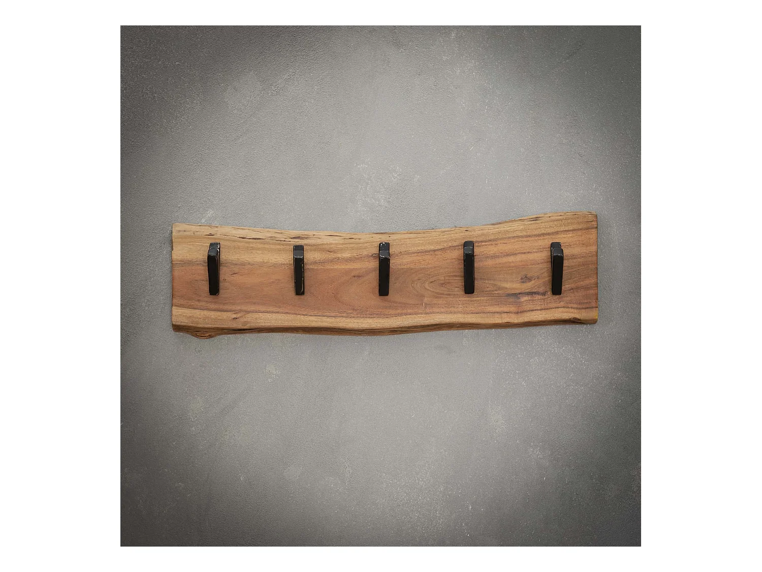 Kapstok Edge met 5 haken - Grijs - Wandkapstok